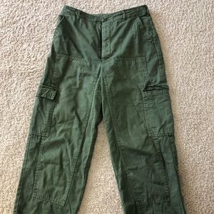 Green Demin Button-Up Pants by Universal Threads